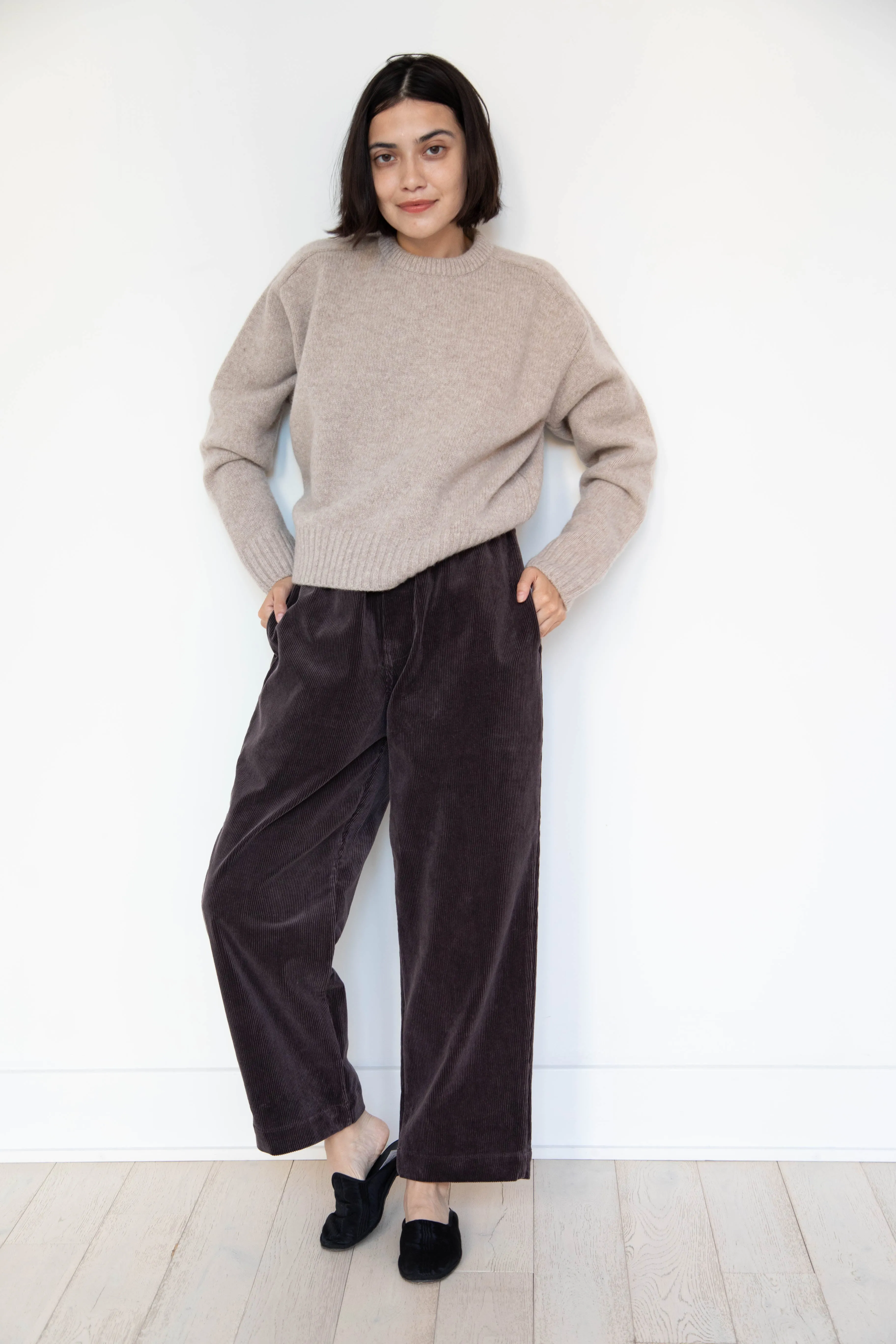 Evan Kinori | Elastic Pants in Cotton Corduroy