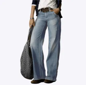 Fionnuala - Vintage Wash Comfortable Woman's Denim Pants