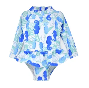 Flap Happy Seahorse Alissa Ruffle Rash Guard