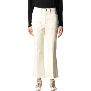 FRAME Denim Cropped Flare Pants in Off White Size 25