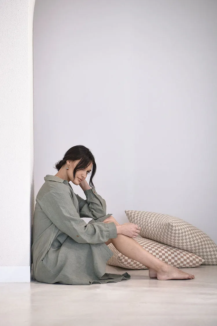 Fundamental Linen Shirt Dress - Pistachio