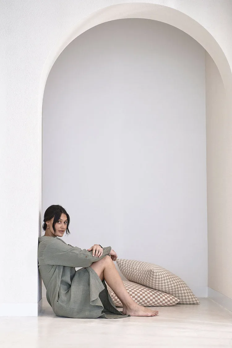 Fundamental Linen Shirt Dress - Pistachio
