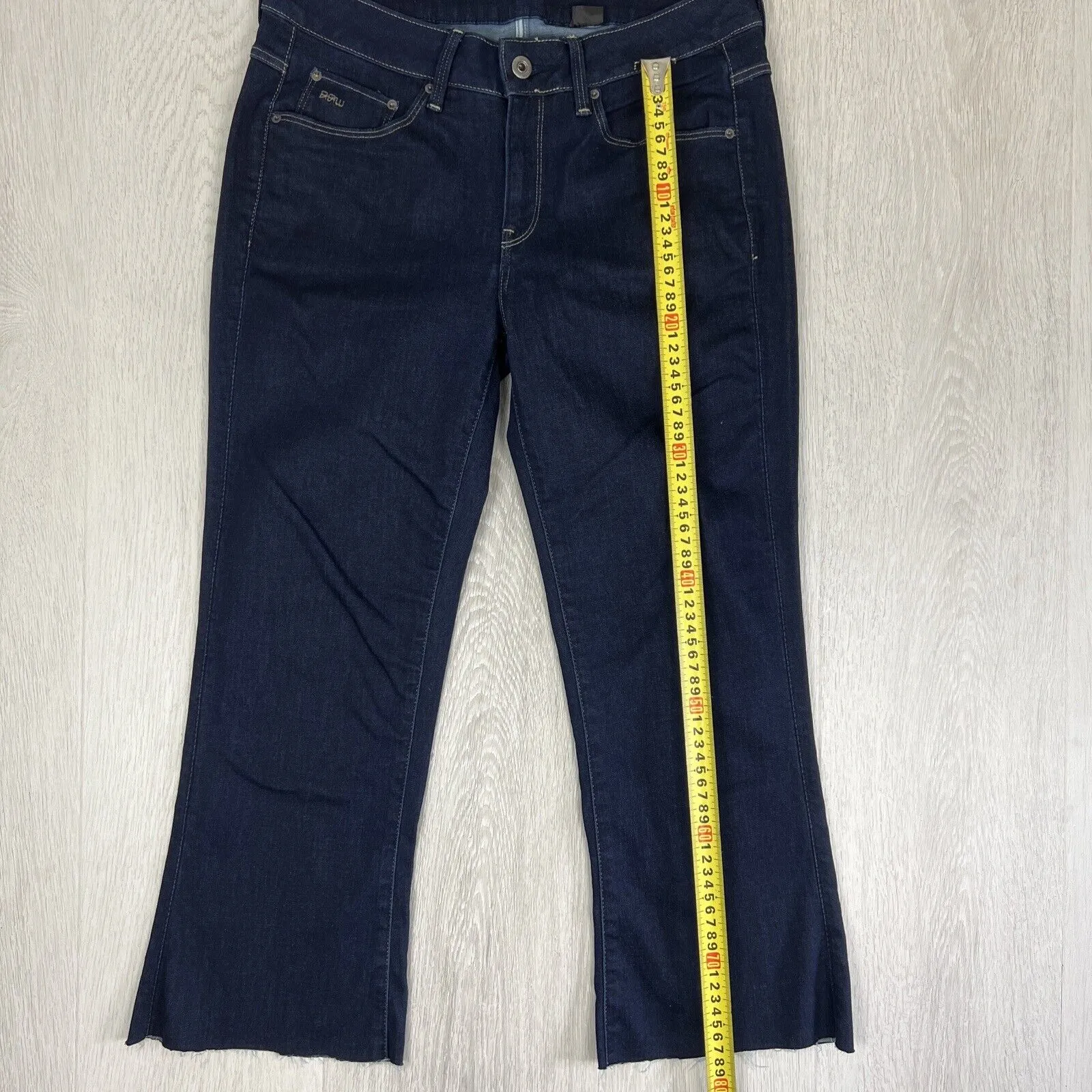 G-Star 3301 Womens Jeans Dark Wah High Flare Size 30 - Chopped
