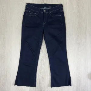G-Star 3301 Womens Jeans Dark Wah High Flare Size 30 - Chopped