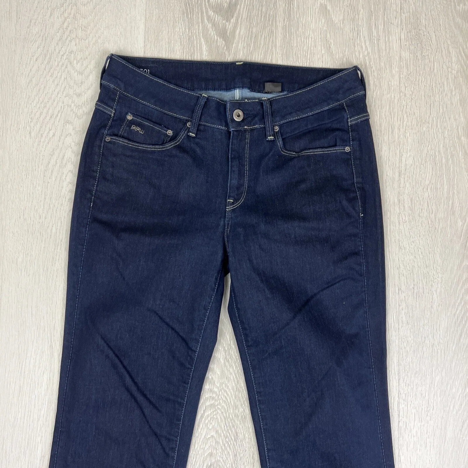 G-Star 3301 Womens Jeans Dark Wah High Flare Size 30 - Chopped