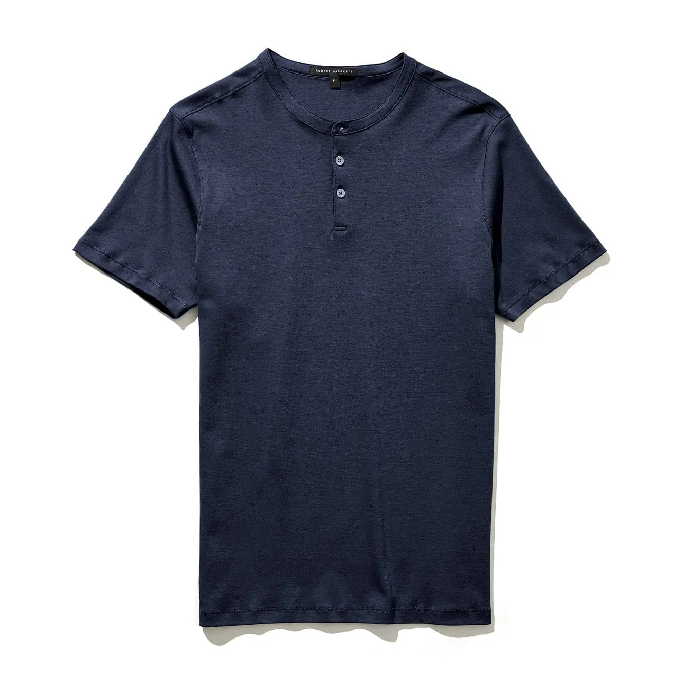 GEORGIA SHORTSLEEVE HENLEY (NAVY)- ROBERT BARAKETT