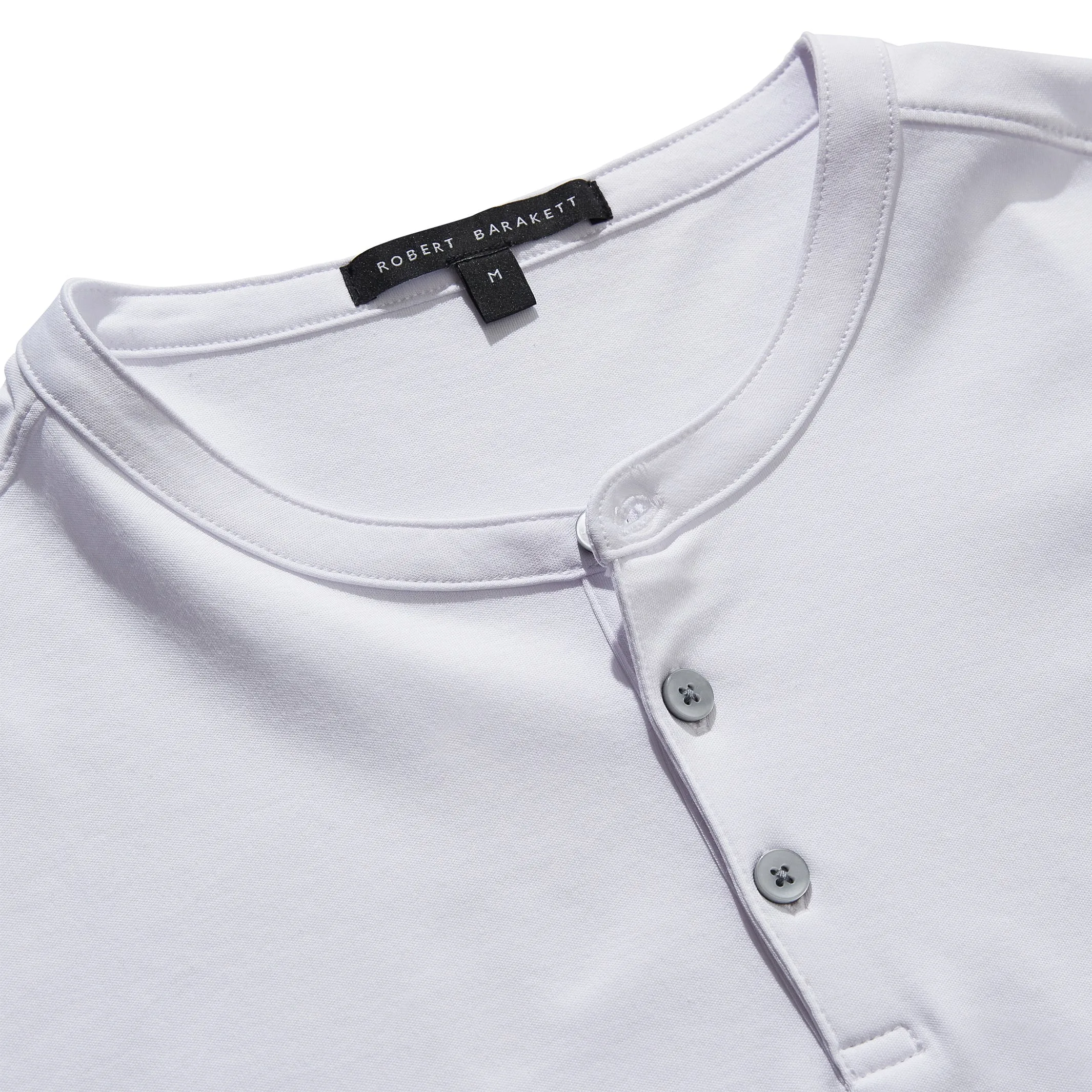 GEORGIA SHORTSLEEVE HENLEY (WHITE)- ROBERT BARAKETT