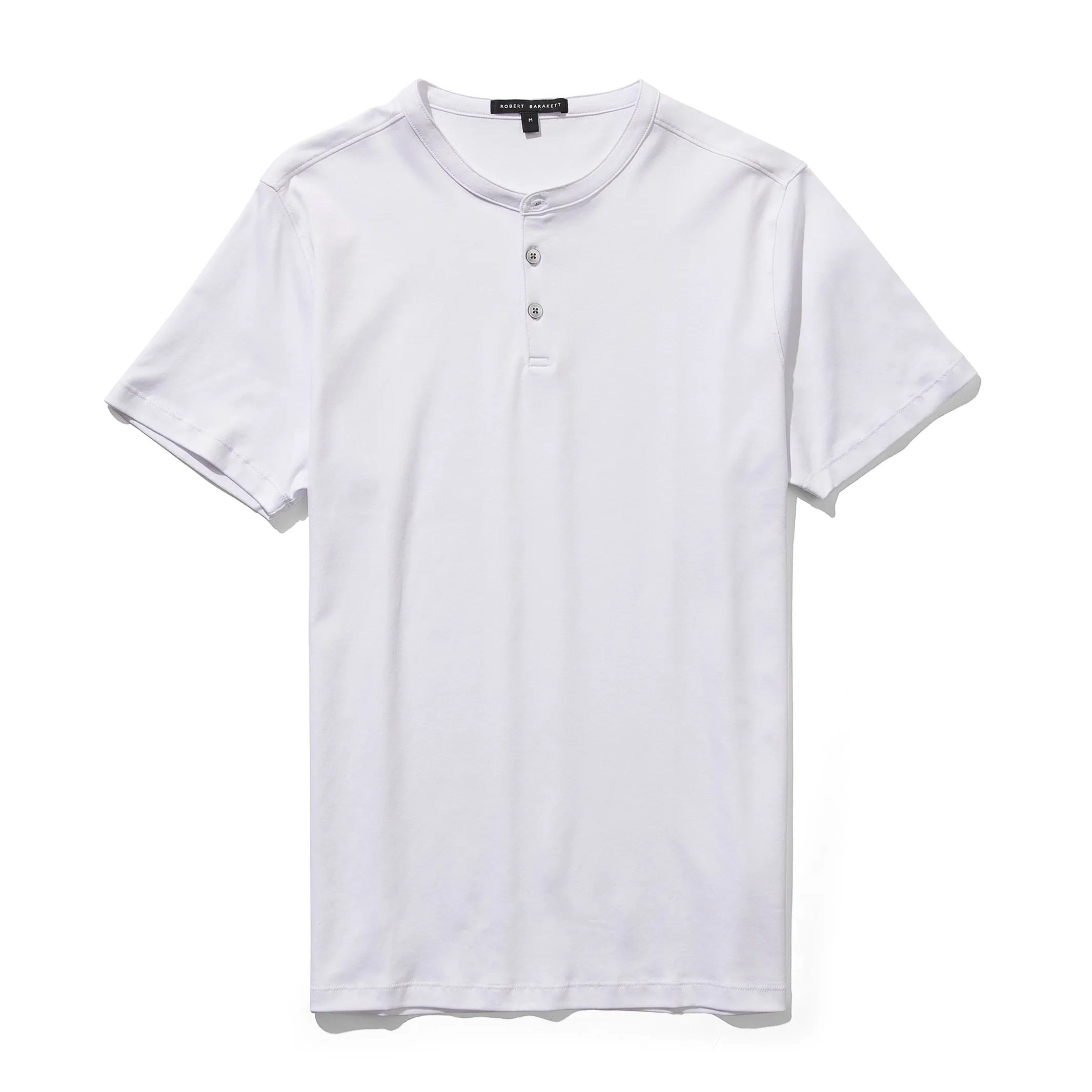 GEORGIA SHORTSLEEVE HENLEY (WHITE)- ROBERT BARAKETT