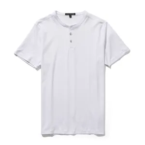 GEORGIA SHORTSLEEVE HENLEY (WHITE)- ROBERT BARAKETT