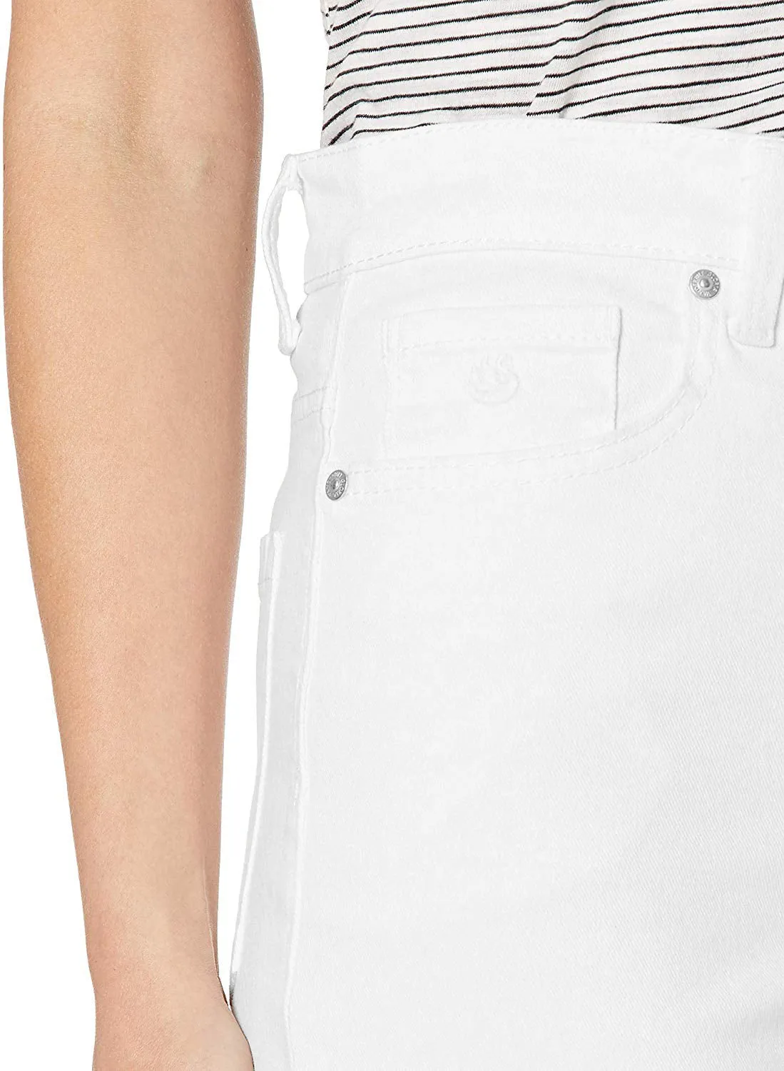 Gloria Vanderbilt Women's Amanda heritage fit tapered leg classic rise Jeans Crystal White