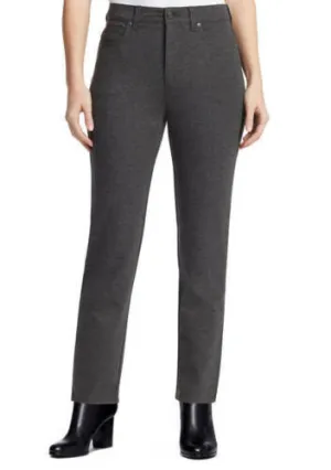 Gloria Vanderbilt Womens Amanda Ponte Pants Heather Grey