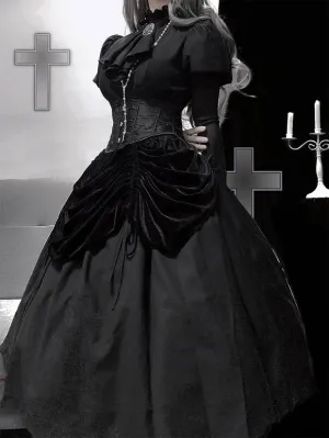 Gothic Lolita Dresses Ruffles Black