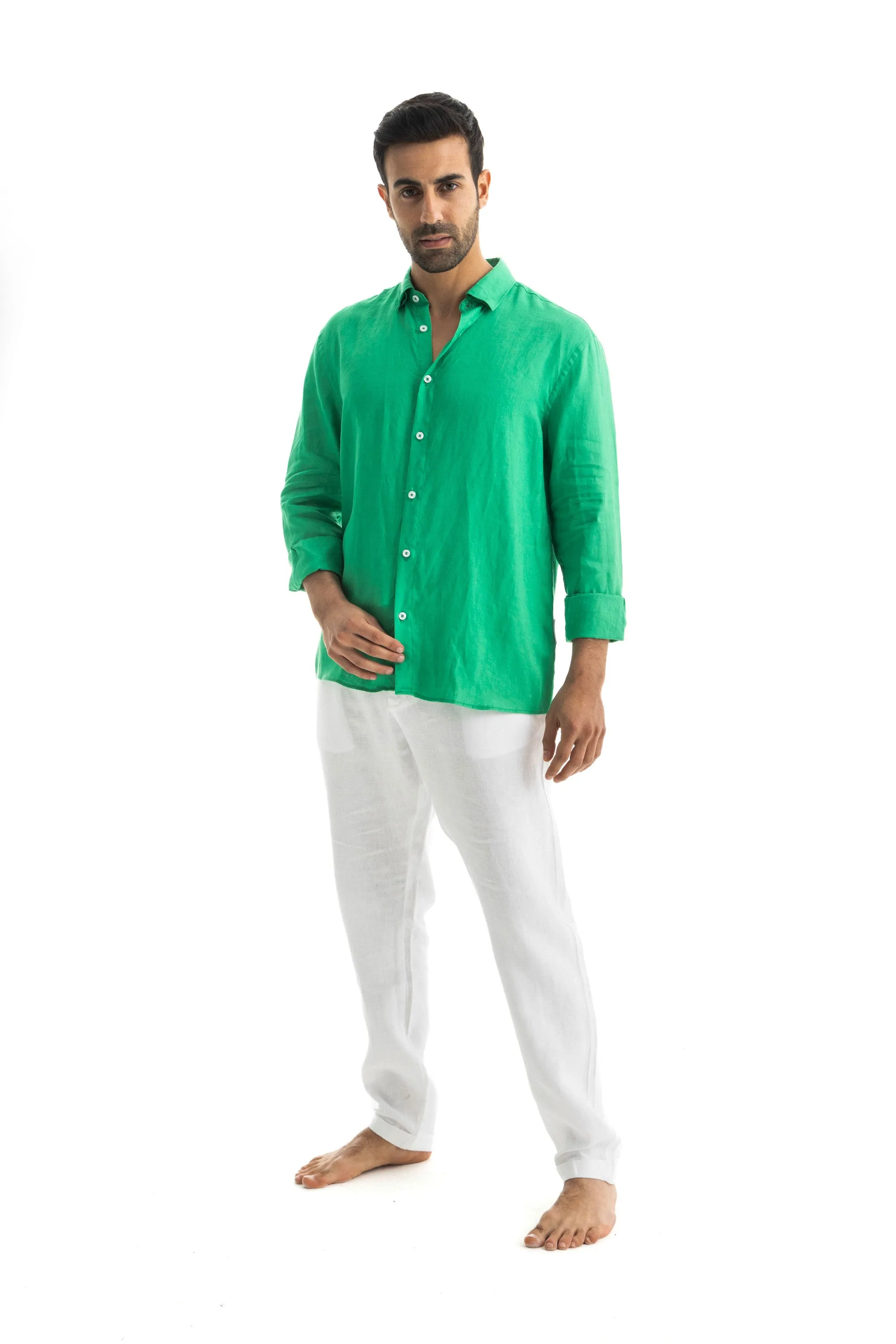 Green Linen Shirt