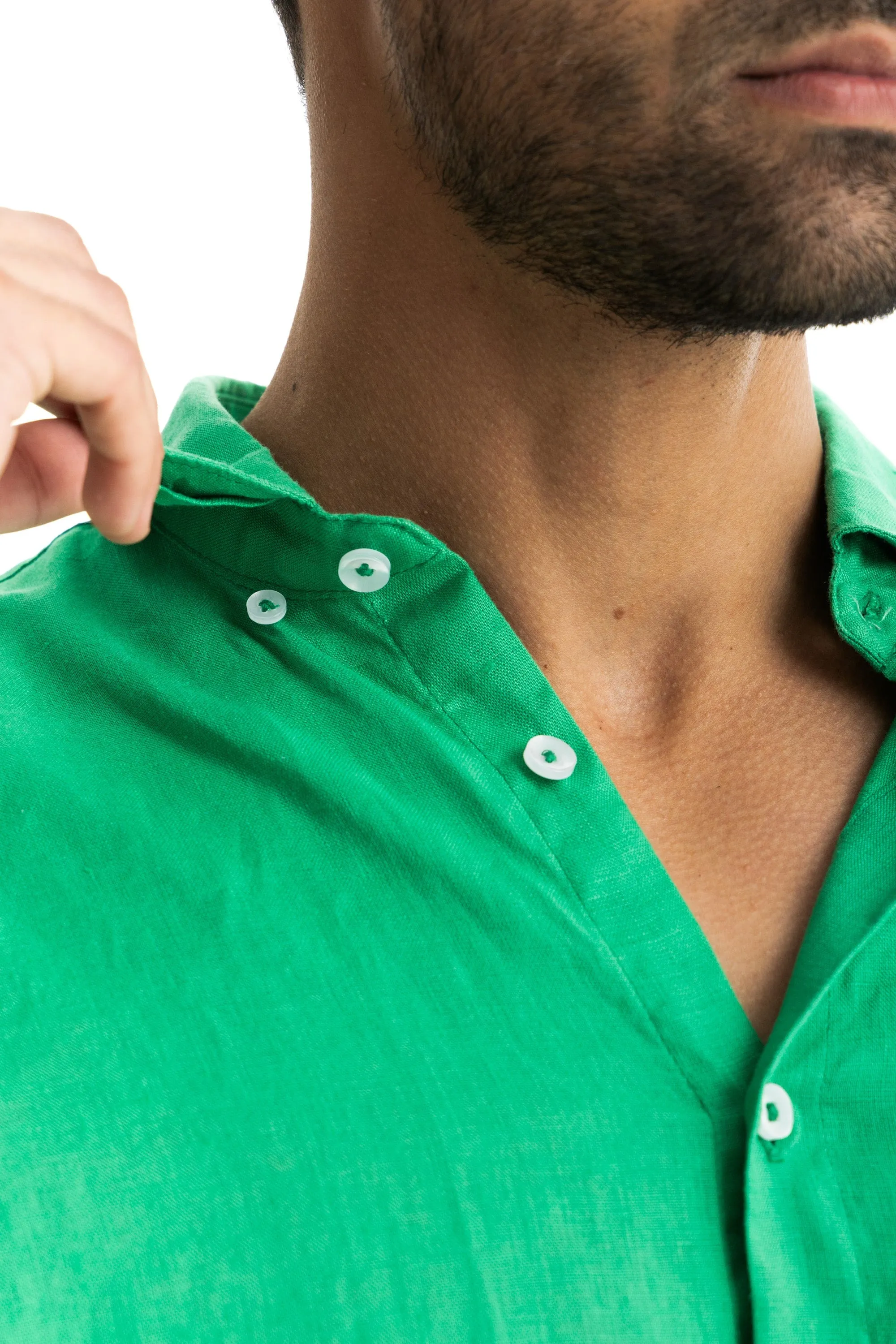 Green Linen Shirt
