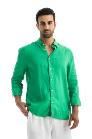 Green Linen Shirt