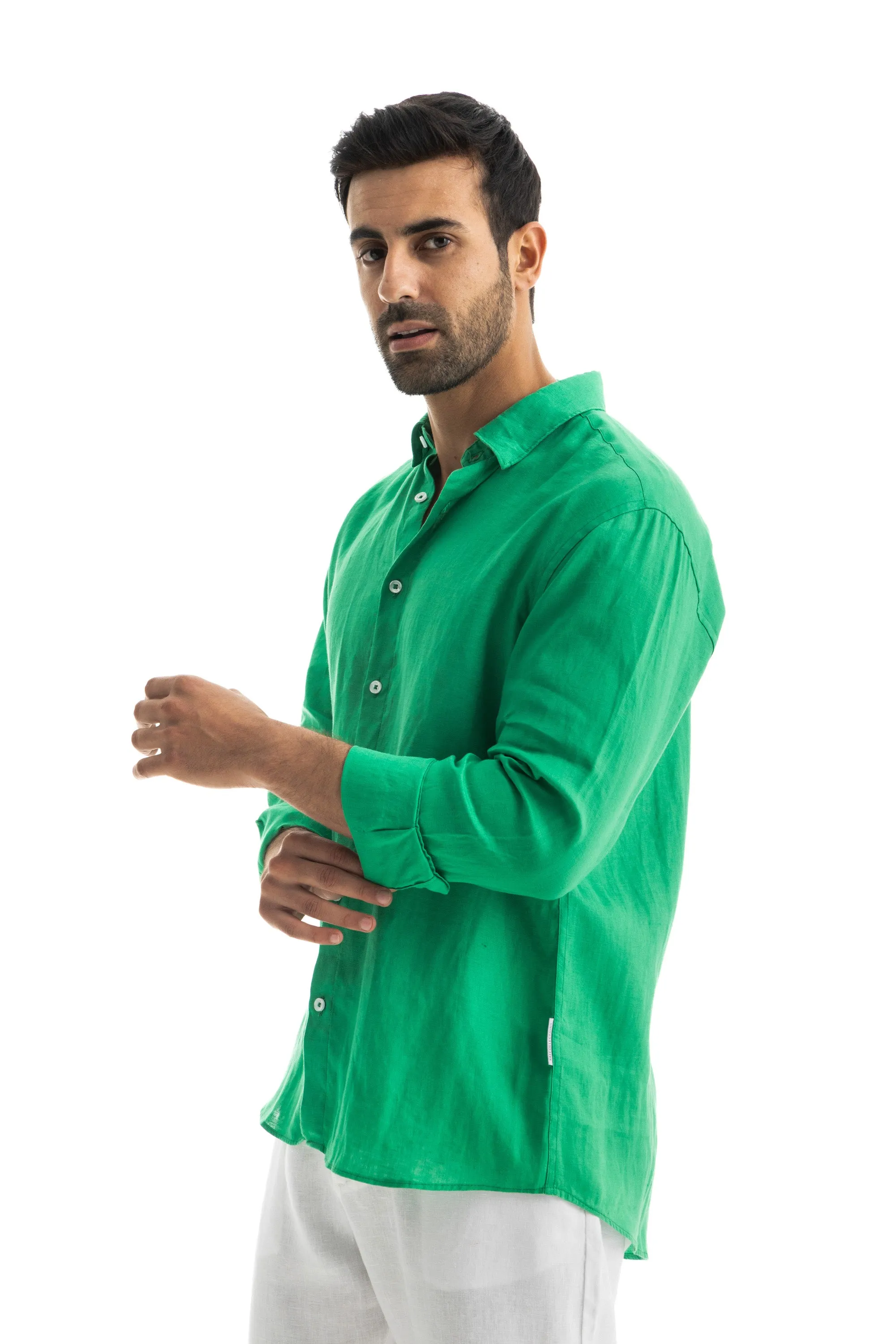 Green Linen Shirt