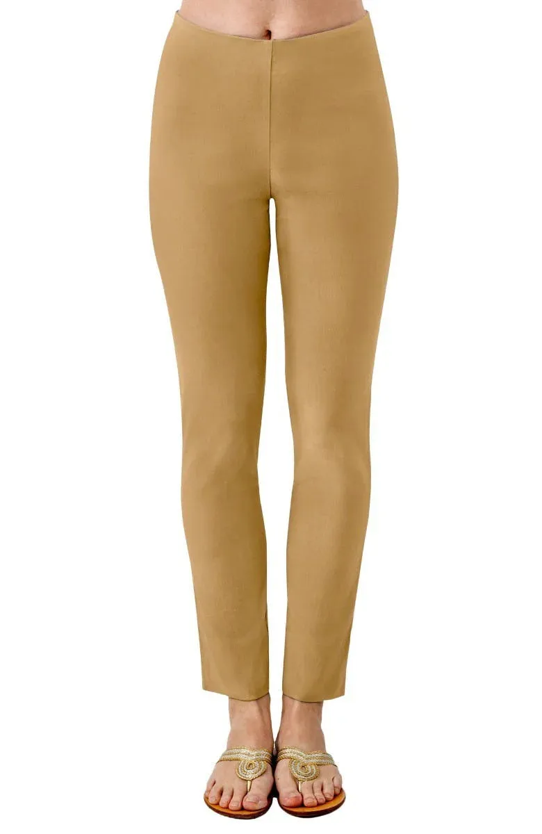 Gretchen Scott Designs Cotton / Spandex GripeLess Pants - Solid - Khaki