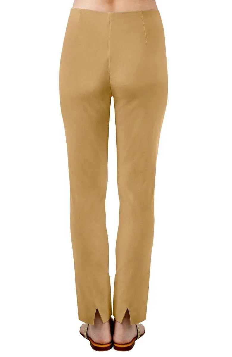 Gretchen Scott Designs Cotton / Spandex GripeLess Pants - Solid - Khaki
