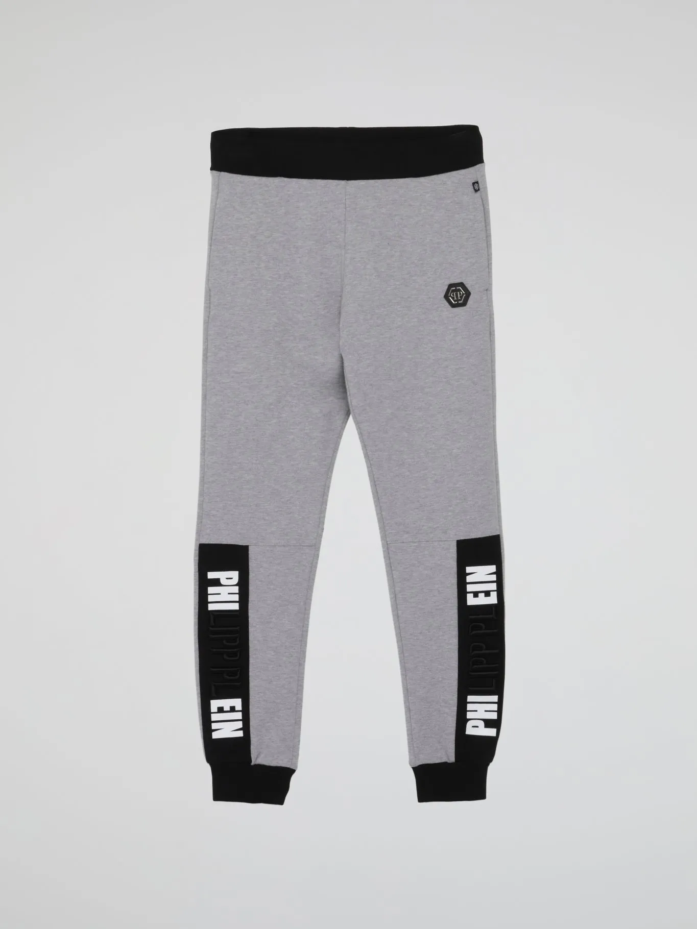 Grey Ribbed Edge Jogging Trousers (Kids)