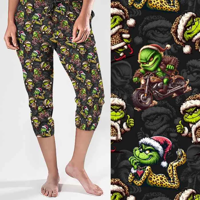 Grumpy But Glam Christmas Capri Joggers