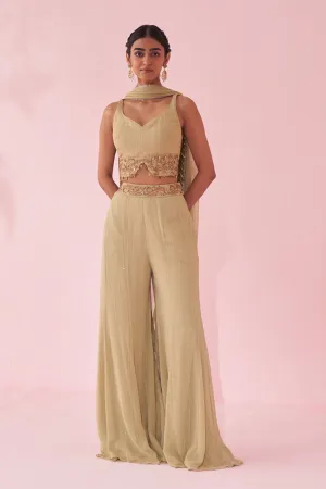GUL GREEN SHARARA SET