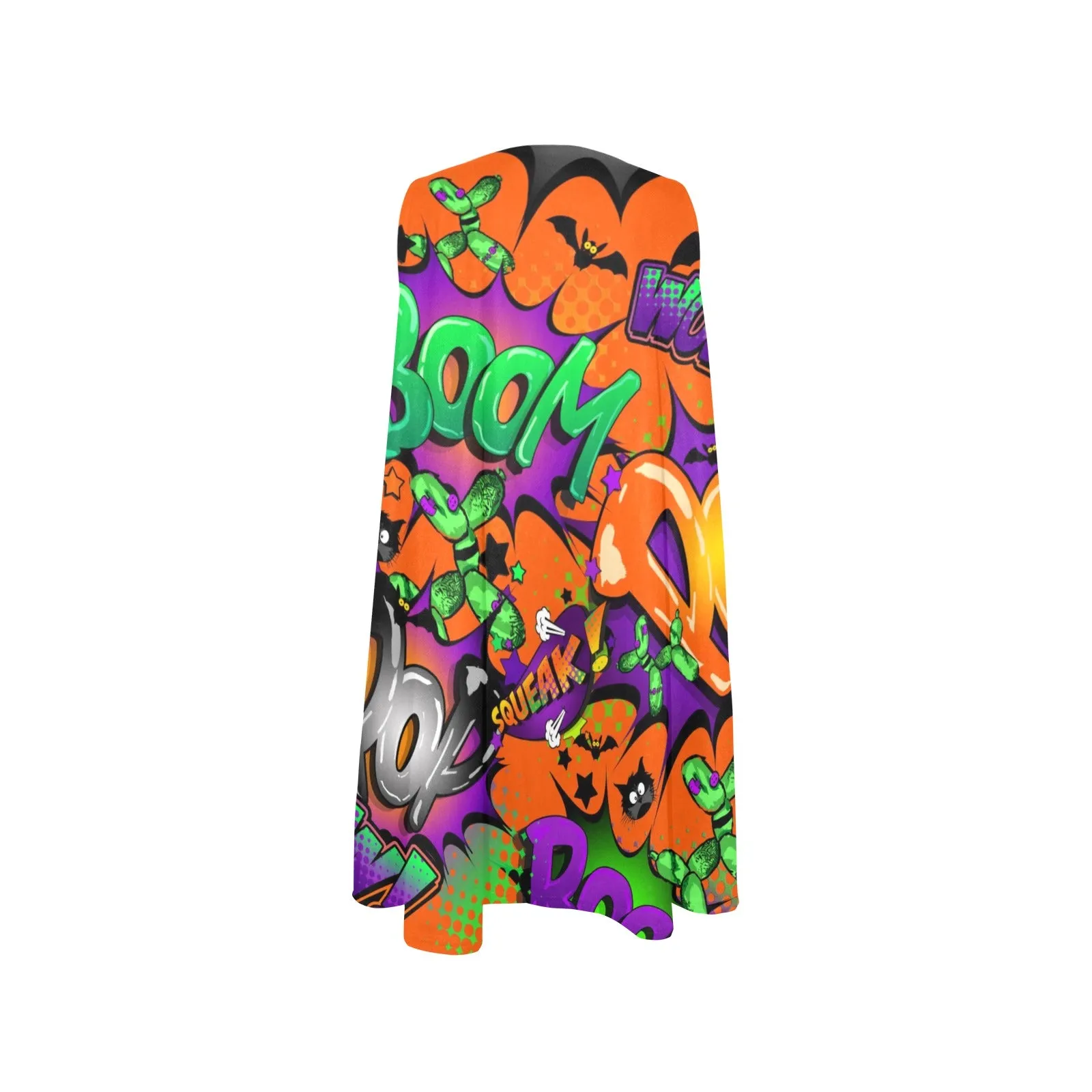 Halloween Orange - Flared Shift Dress with Pockets (XS - 3XL)