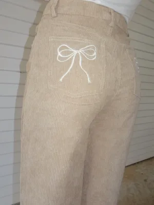 Harper Corduroy Bow Pants