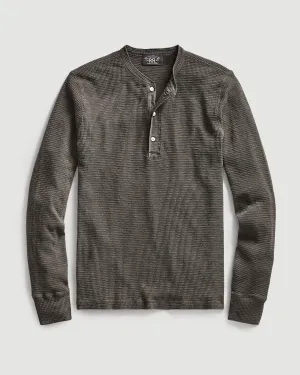 Henley Long Sleeve Faded Black