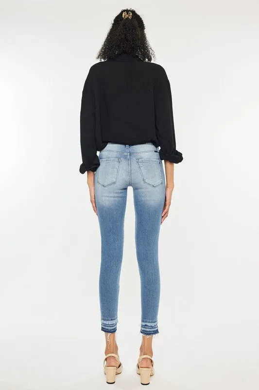 High Rise Skinny Ankle Jeans Light Wash by KanCan