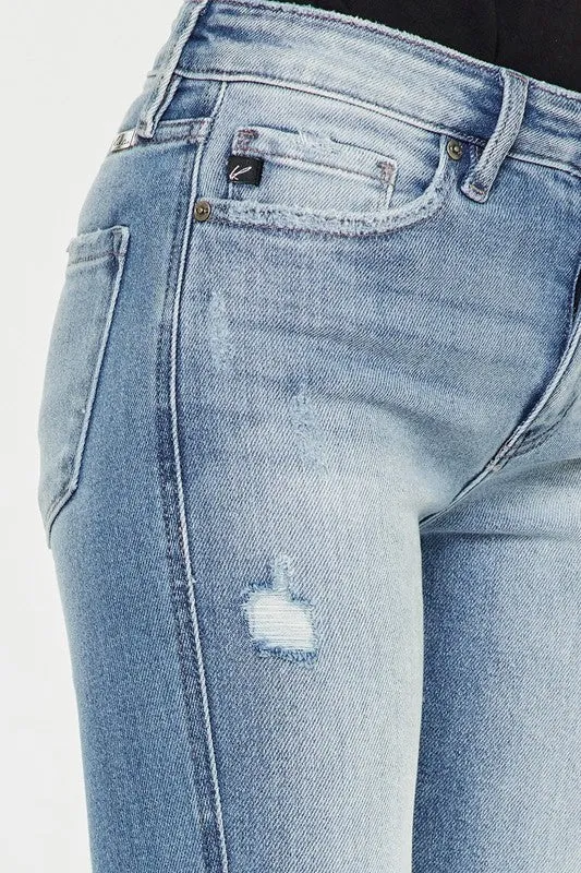 High Rise Skinny Ankle Jeans Light Wash by KanCan