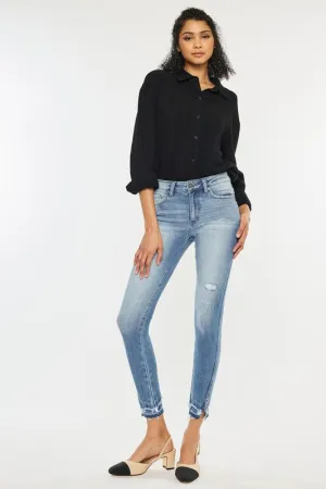 High Rise Skinny Ankle Jeans Light Wash by KanCan
