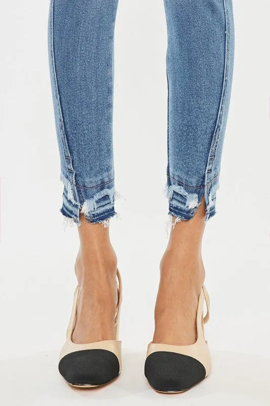 High Rise Skinny Ankle Jeans Light Wash by KanCan