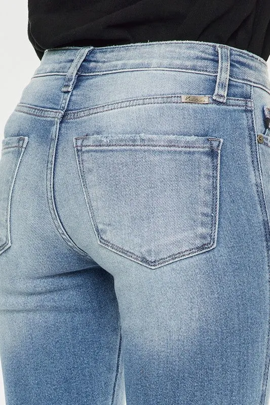 High Rise Skinny Ankle Jeans Light Wash by KanCan