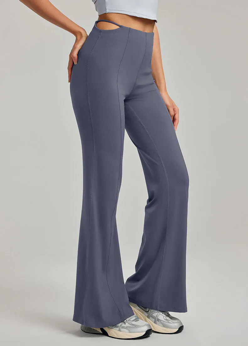 High Waist Athletic Flare Pants Yoga Trousers