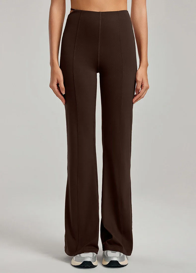 High Waist Athletic Flare Pants Yoga Trousers