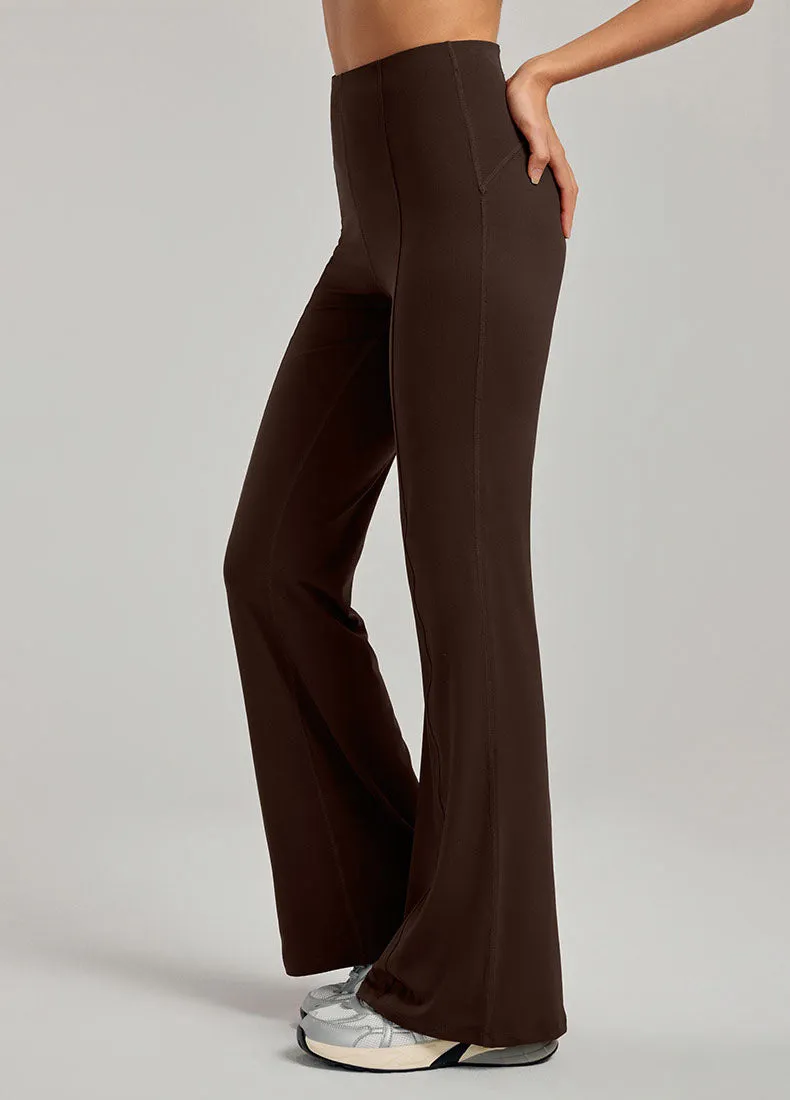 High Waist Athletic Flare Pants Yoga Trousers
