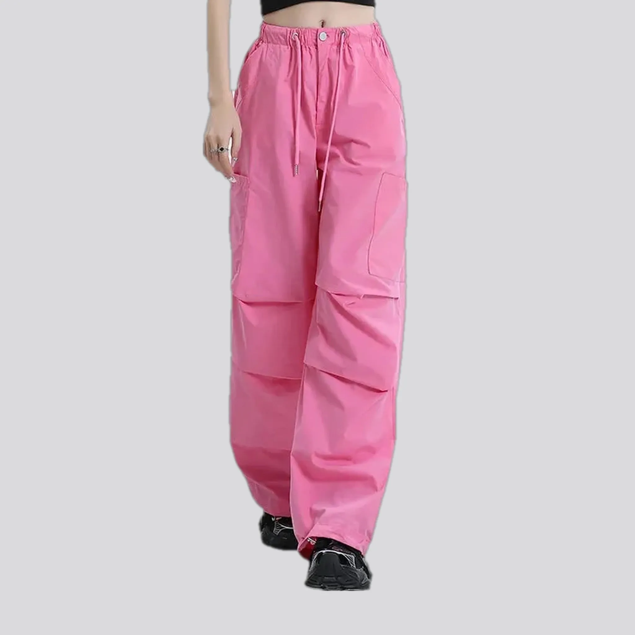 High waist stylish women's denim joggers
