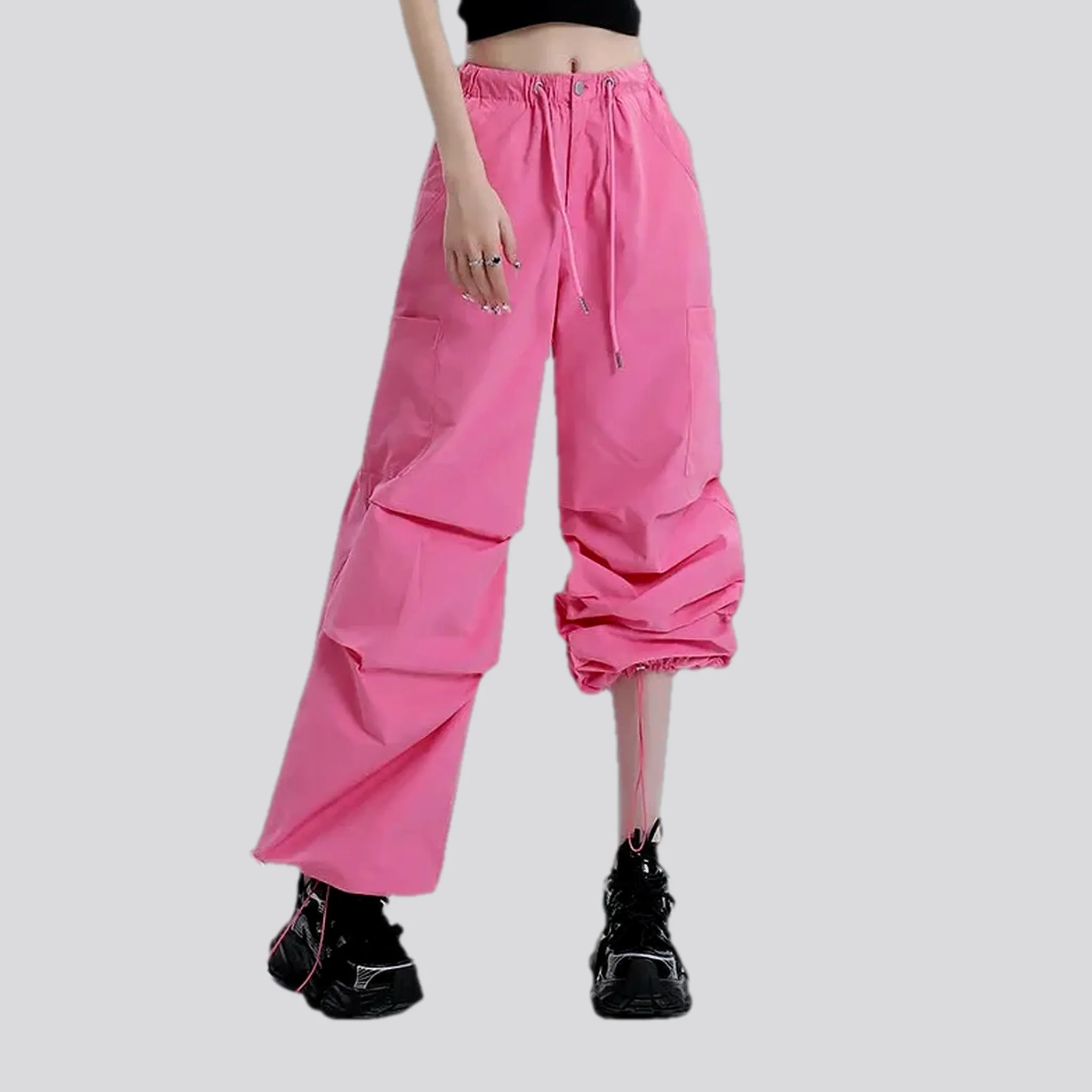 High waist stylish women's denim joggers