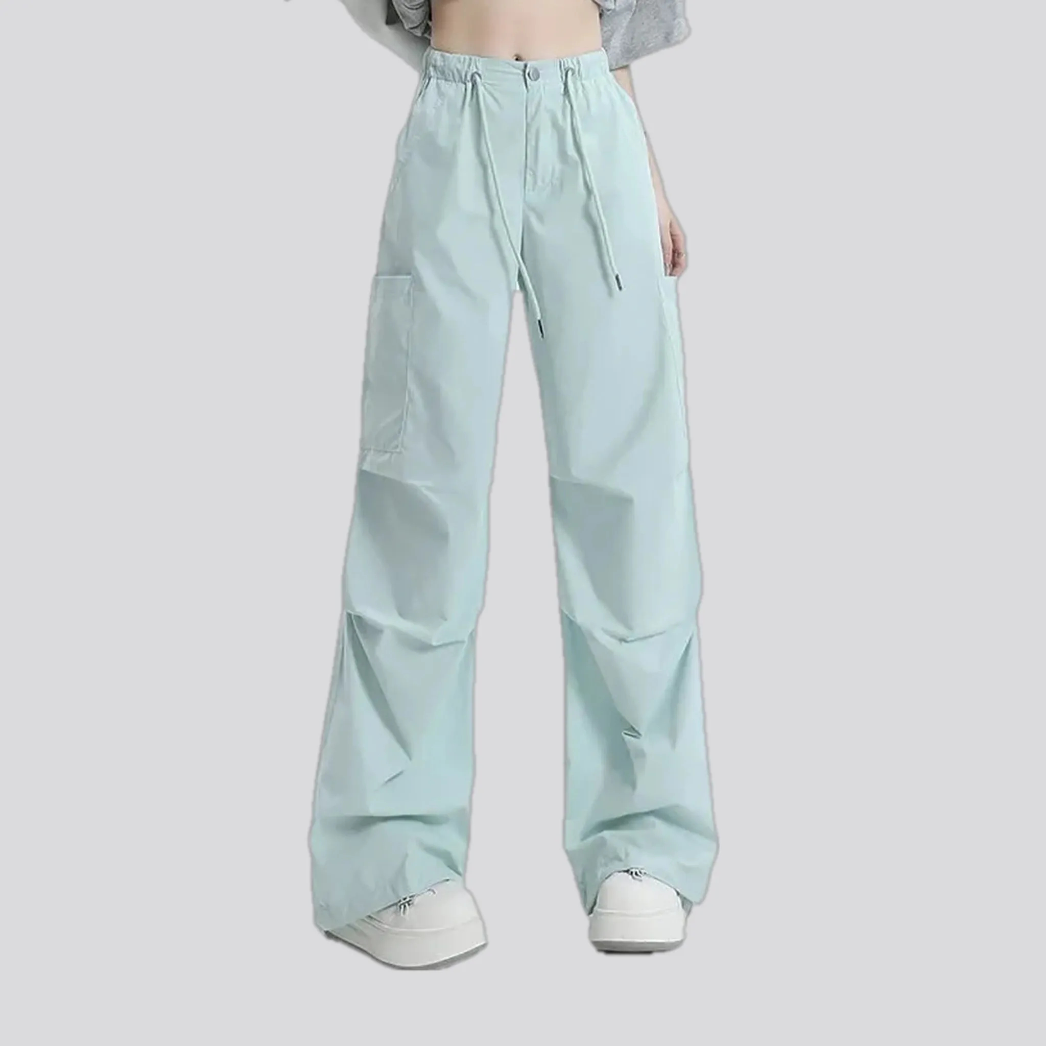 High waist stylish women's denim joggers