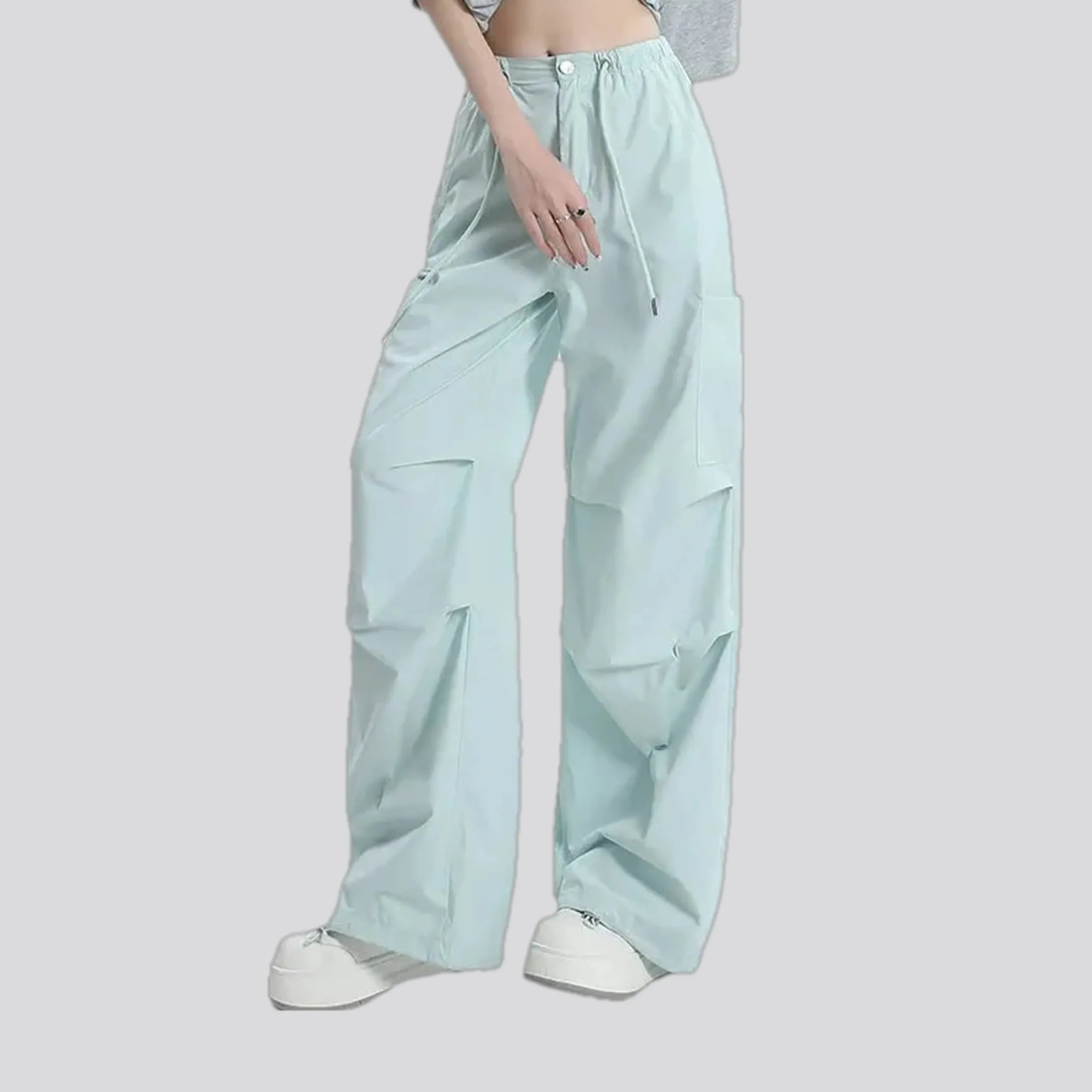 High waist stylish women's denim joggers
