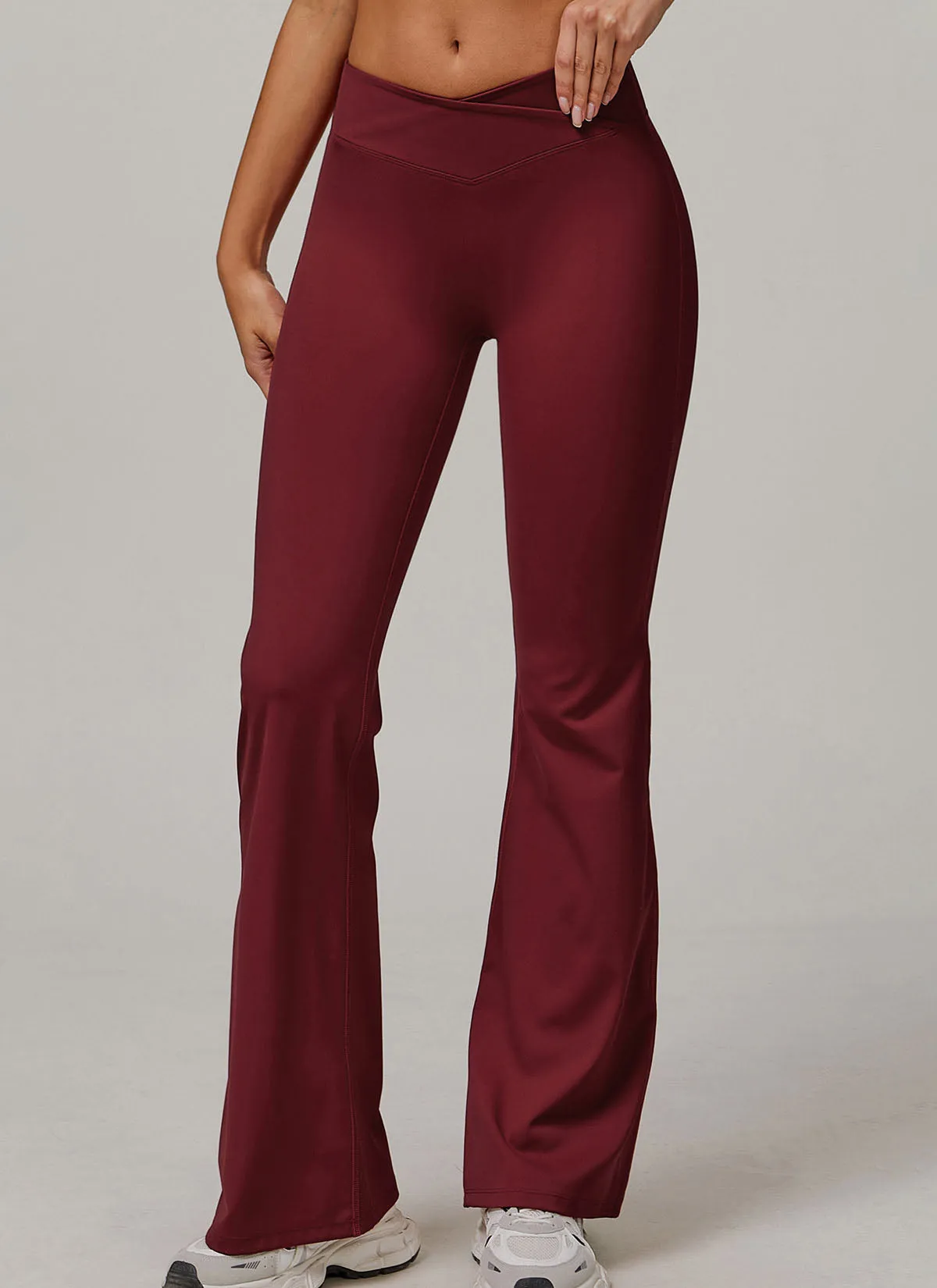 High Waisted Tummy Control Casual Flare Yoga Pants