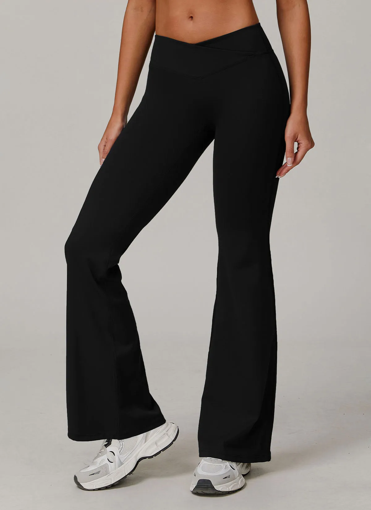High Waisted Tummy Control Casual Flare Yoga Pants