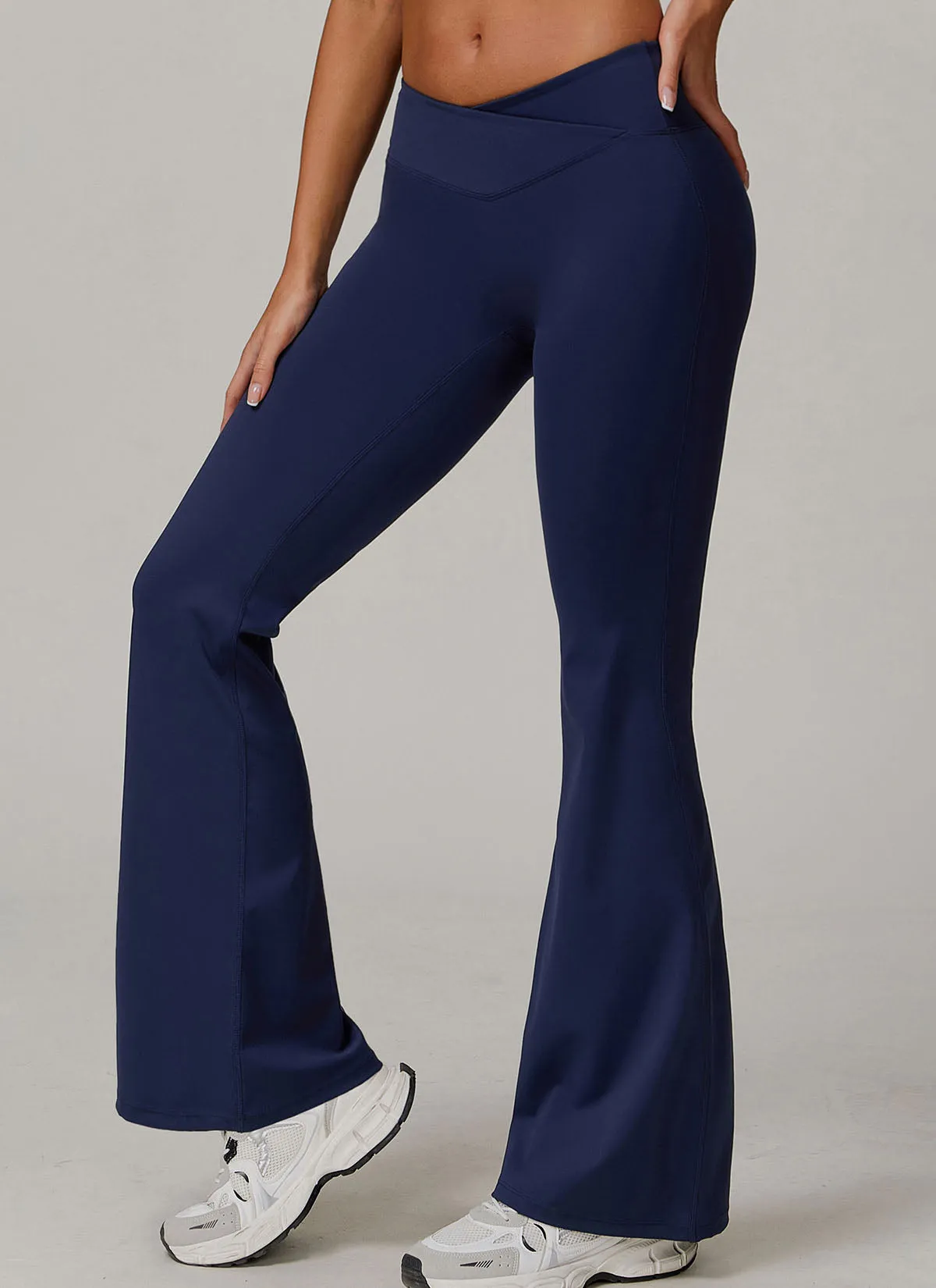 High Waisted Tummy Control Casual Flare Yoga Pants