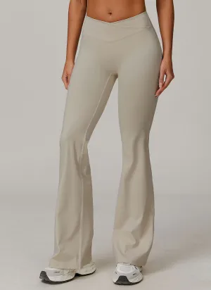 High Waisted Tummy Control Casual Flare Yoga Pants