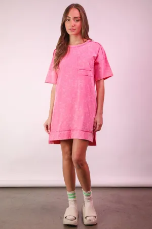 Hot Pink Washed Mineral Dress