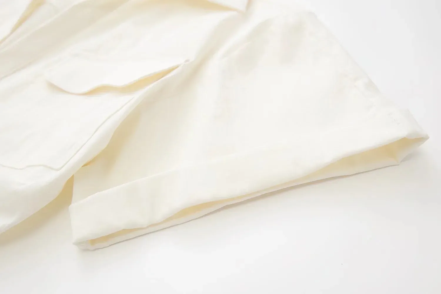 hulianfu Pockets Turn Down Collar Shirt Crop Top Cotton Linen White High Fashion Blusa Mujer Loose Casual Summer Spring Blouse