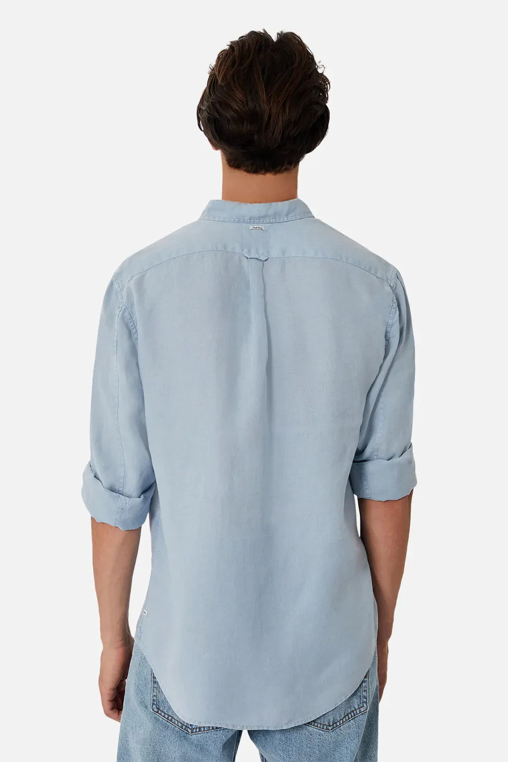 INDUSTRIE TENNYSON LINEN LONG SLEEVE SHIRT FRENCH BLUE