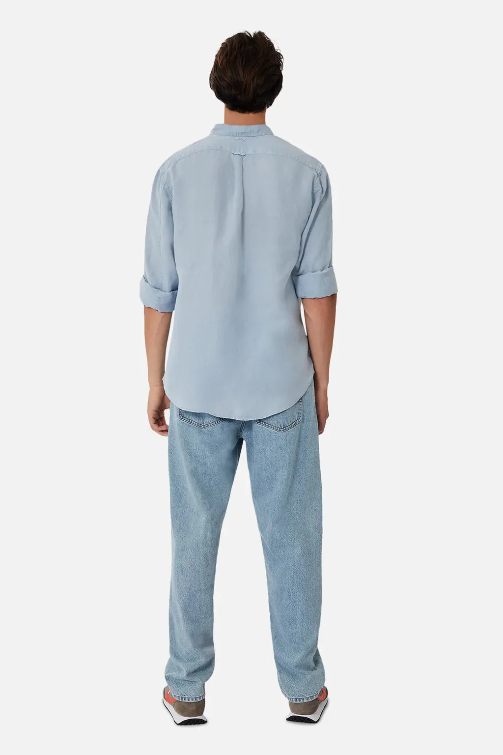 INDUSTRIE TENNYSON LINEN LONG SLEEVE SHIRT FRENCH BLUE
