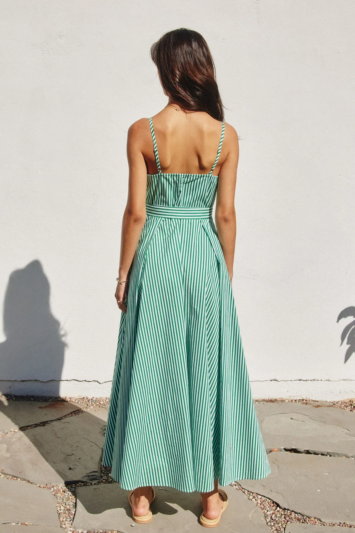 Iris Striped Maxi Flare Dress