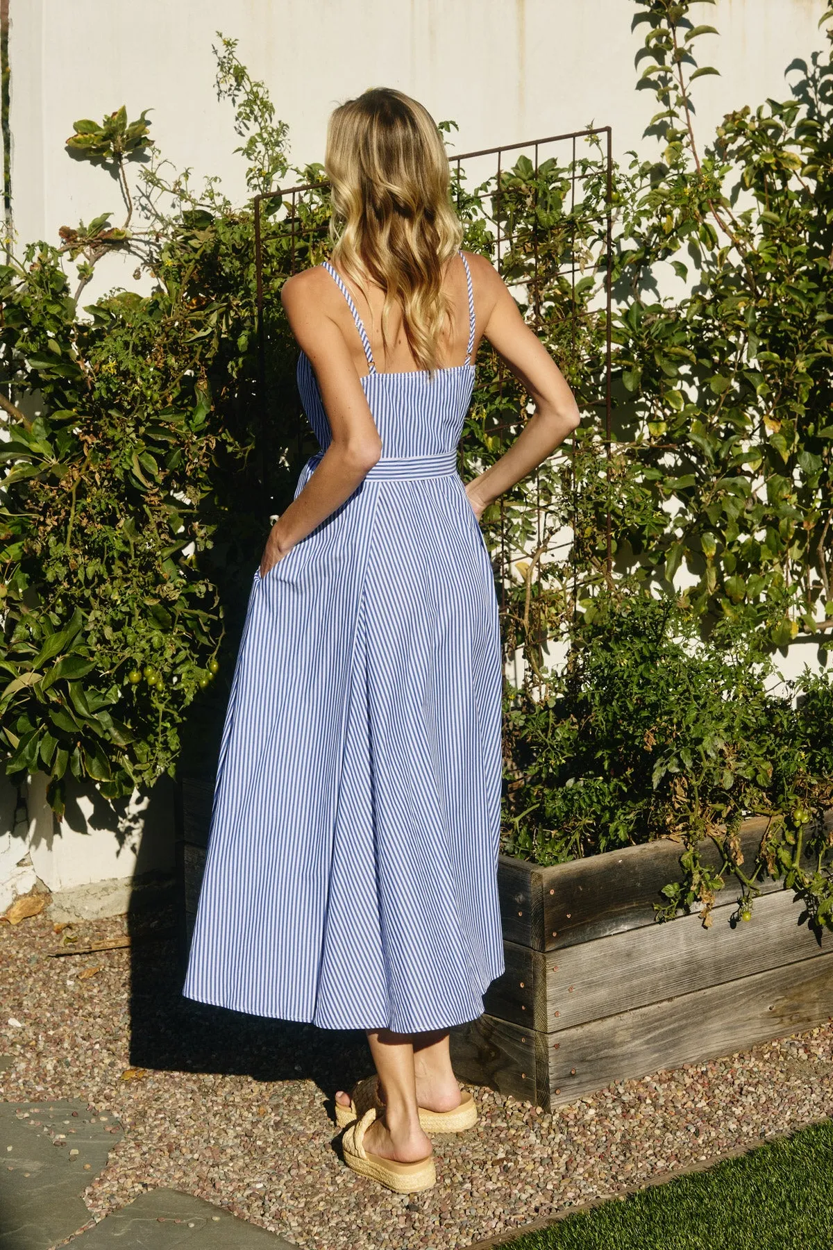 Iris Striped Maxi Flare Dress